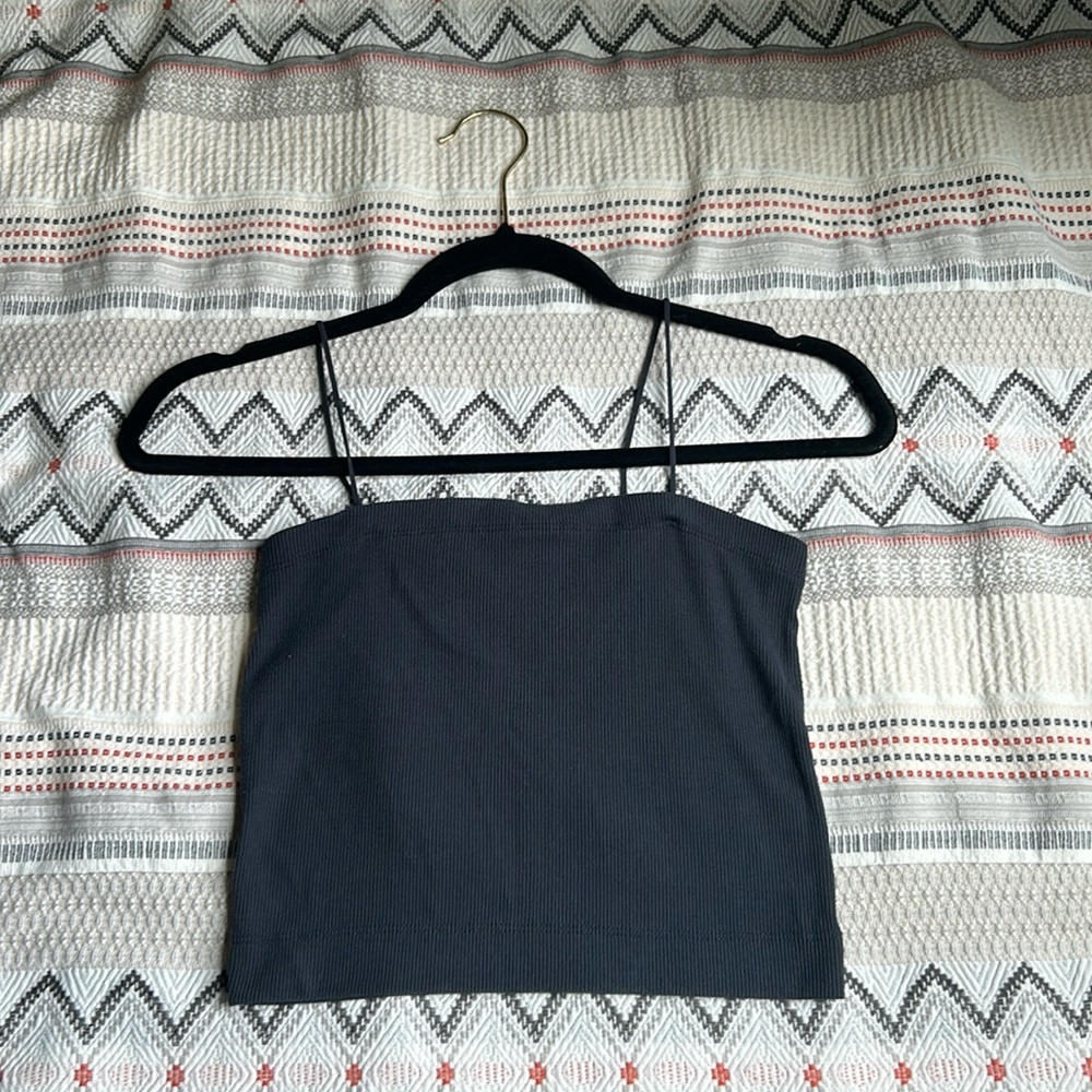 American Eagle Navy Cropped Tank Top